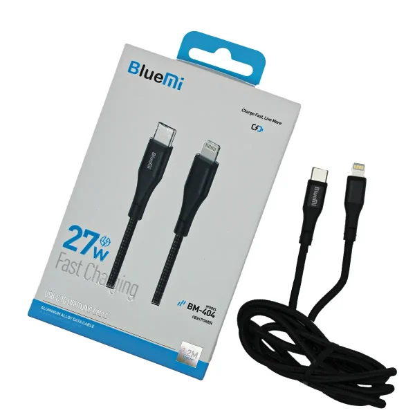 کابل شارژ سریع BlueMi مدل BM-404 | کابل USB-C به Lightning با توان 27W - تصویر 2