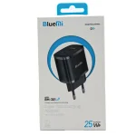 شارژر دیواری Bluemi مدل BM-301 | آداپتور ۲۵ وات با دو پورت USB-C و USB-A - تصویر 2